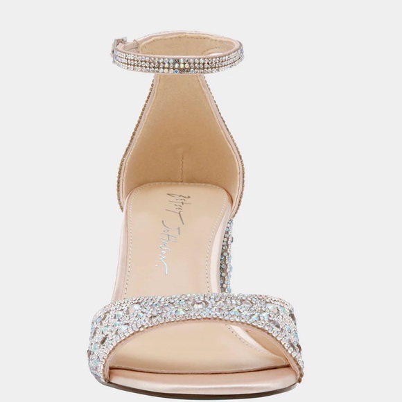 Betsey Johnson Crystal Embellished Heels in Cream - Picture 6 of 9